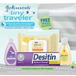 Johnson's Tiny Traveler Baby Gift Set, Baby Bath and Skin Care Essentials, TSA-Compliant, 5 Items