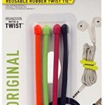Nite Ize Original Gear Tie, Reusable Rubber Twist Tie, 3-Inch, Assorted Colors, 4 Pack, Made in the USA