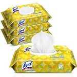 Household Cleaning Wipes Lemon and Lime Scented, 4 Bags of 80 Wet Wipes - 320 Total Wipes…