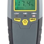 General Tools MMD4E Digital Moisture Meter, Water Leak Detector, Moisture Tester, Pin Type, Backlit LCD Display With Audible and Visual High-Medium-Low Moisture Content Alerts, Grays